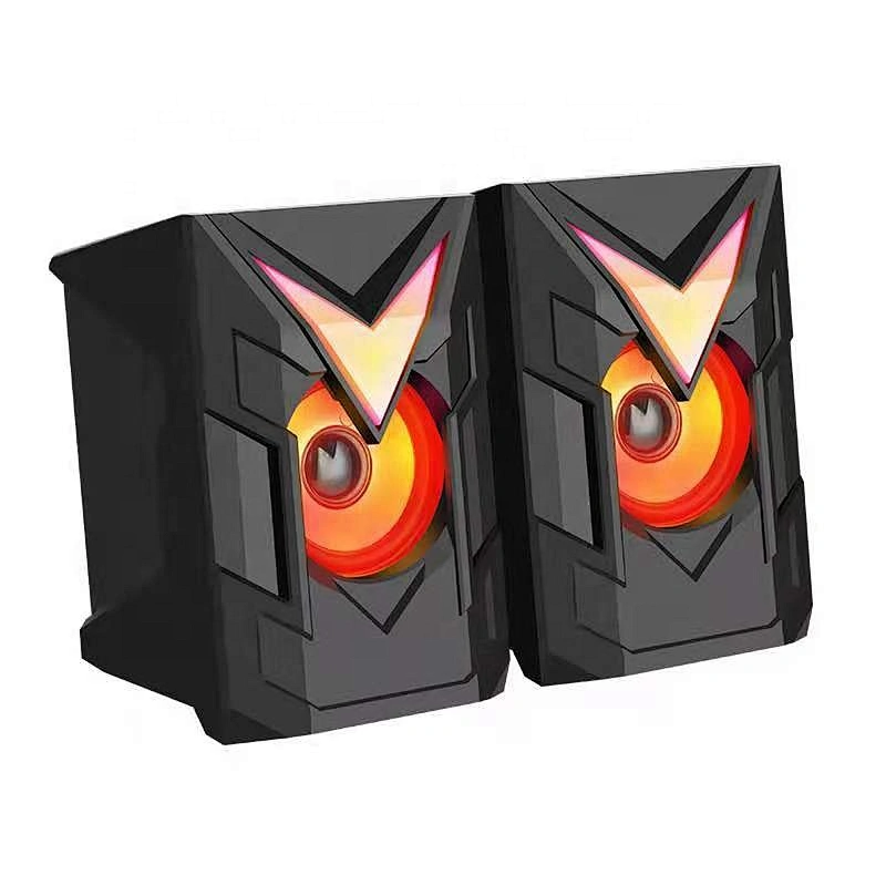 Led 2.0 Speaker aux 3.5mm stereo surround music RGB speakers sound bar for computer 2.0 PC home notebook TV Lighted loudspeakers