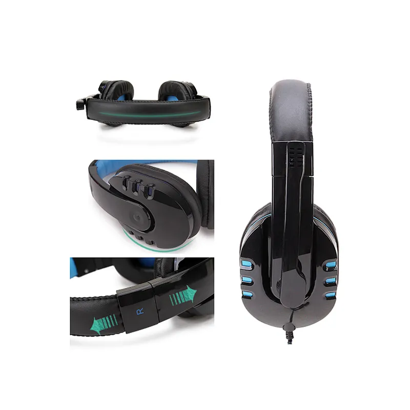 Stylish Stereo Gaming Headphones Game Headset With Mic Headband for PC computer MP3/4/5 without LED