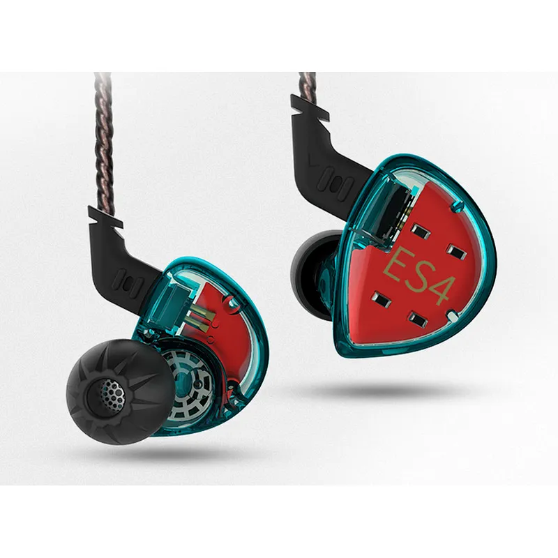 KZ ES4 Wired In Ear Earphone Earbuds with Removable Cable