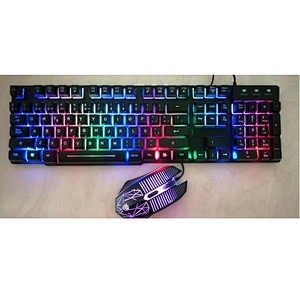 Espanol Wired 104Keys retroiluminados Gaming Keyboard and Mouse