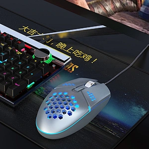 Hot Sale Wired Hole Mouse Hexagon Mouse Honeycomb Mouse