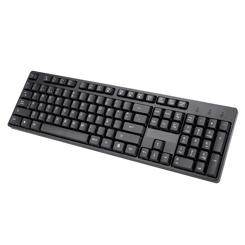 Wired USB Keyboard Office Espanol Taclado  Spanish Keyboard