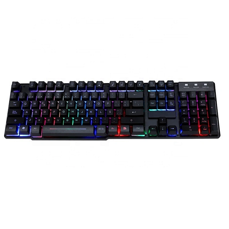 Espanol Wired 104Keys retroiluminados Gaming Keyboard and Mouse