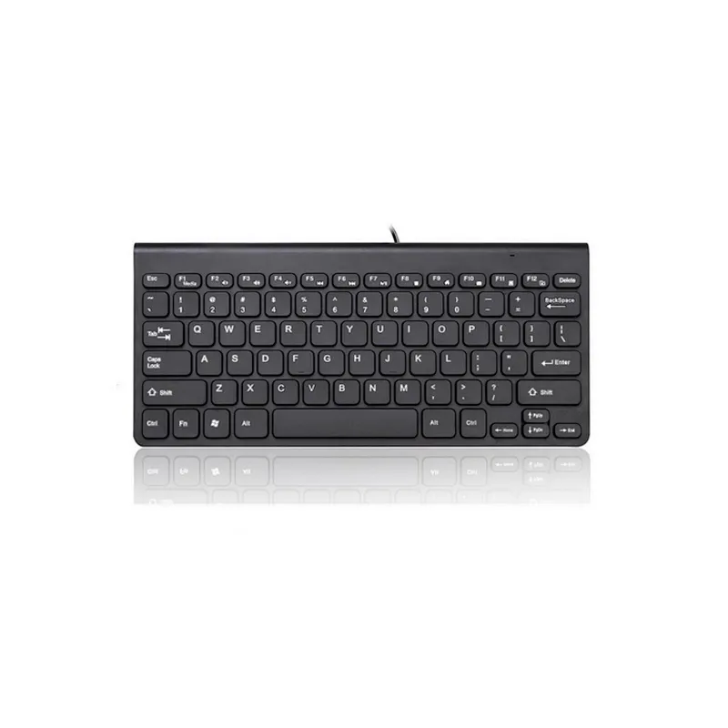Mini Slim Wired USB Keyboard Chocolate Teclado for Laptop K8000 White black 78 keys