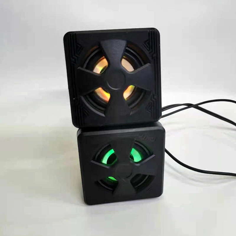Led aux 3.5mm stereo surround music RGB speakers sound bar for computer 2.0 PC home notebook TV Lighted loudspeakers M01