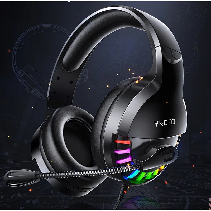 LED 3.5mm/USB Wired Headphones Gaming Headset with Mic Auriculares Lighted Headphone