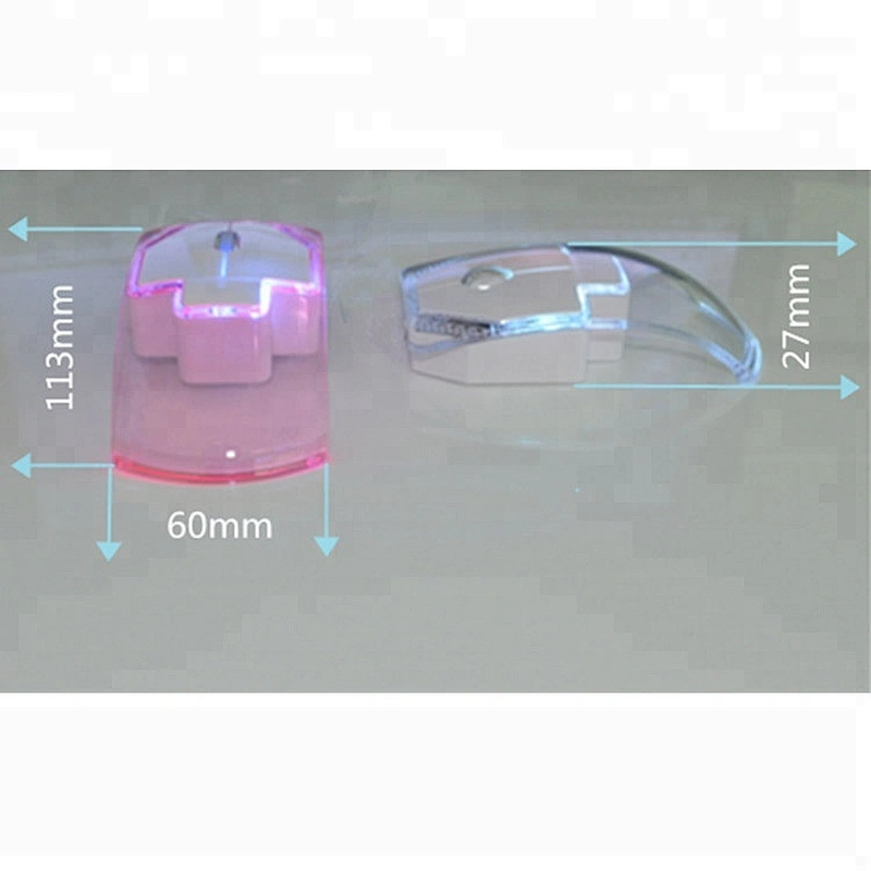 Gift 2.4G Wireless Transparent Mouse LED Glow Promotion WM6807