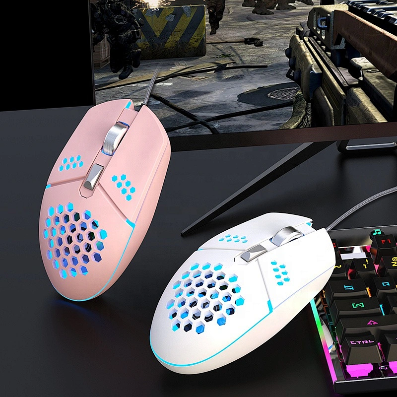 Hot Sale Wired Hole Mouse Hexagon Mouse Honeycomb Mouse