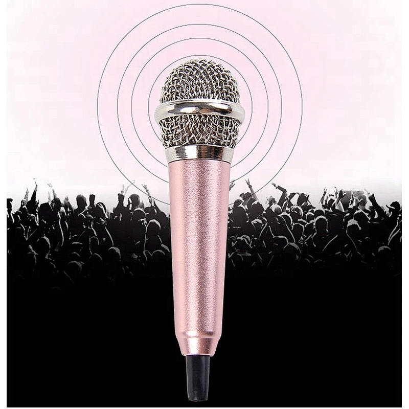 3.5mm Wired Mini karaoke Microphone for Cellphone PC Speaker MC6801A
