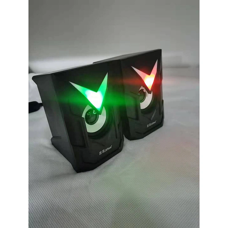 Led 2.0 Speaker aux 3.5mm stereo surround music RGB speakers sound bar for computer 2.0 PC home notebook TV Lighted loudspeakers