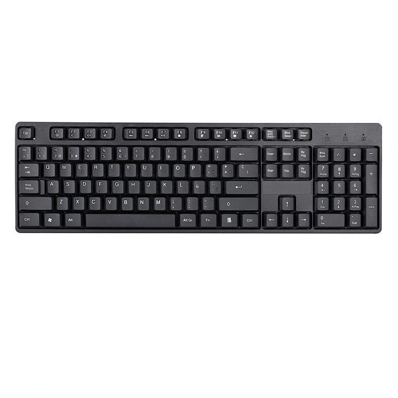Wired USB Keyboard Office Espanol Taclado  Spanish Keyboard