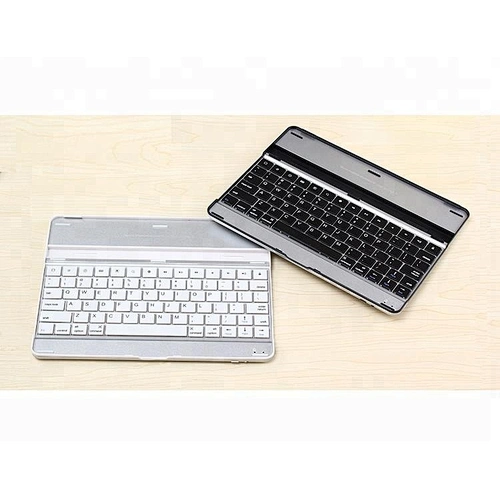 Aluminum Wireless Blue tooth Keyboard case cover stand for iPad 2 3 4 iPhone