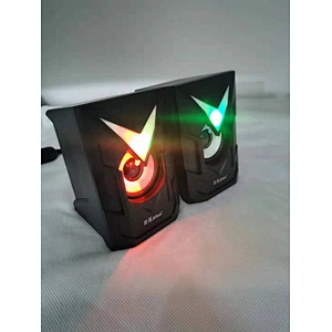 Led 2.0 Speaker aux 3.5mm stereo surround music RGB speakers sound bar for computer 2.0 PC home notebook TV Lighted loudspeakers
