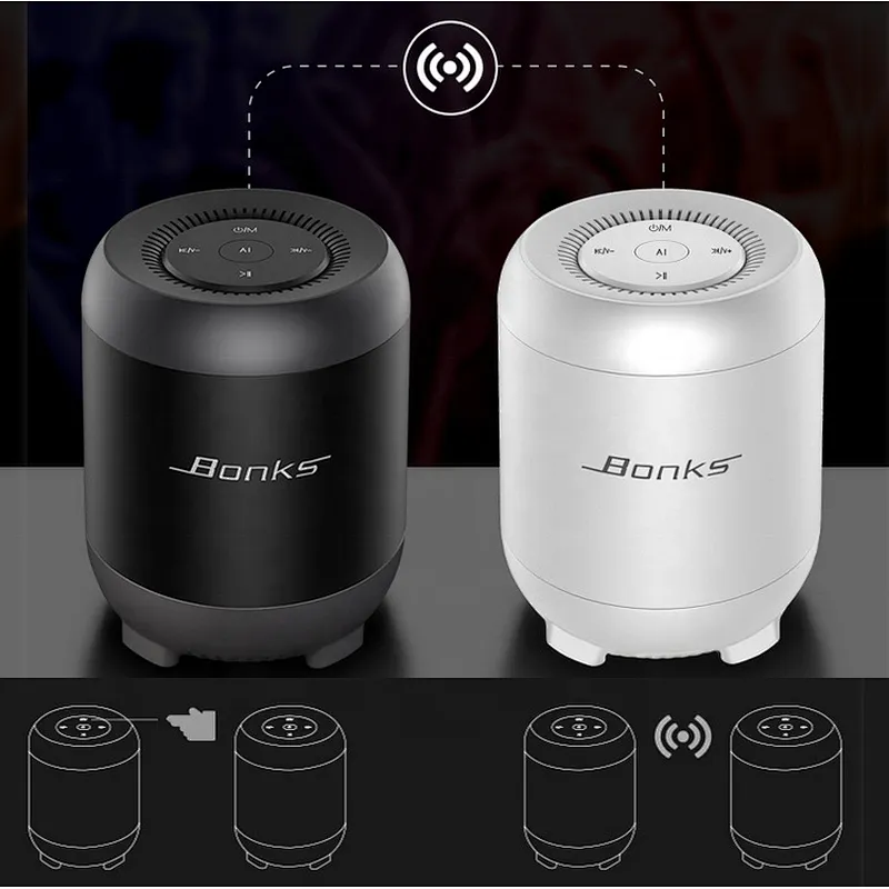 Macaron Inpods littleFun tws speaker Mini speaker subwoofer wireless portable extra bass stero waterproof support TF card usb BT