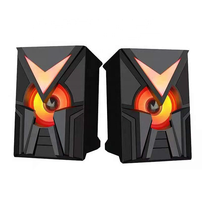 Led 2.0 Speaker aux 3.5mm stereo surround music RGB speakers sound bar for computer 2.0 PC home notebook TV Lighted loudspeakers
