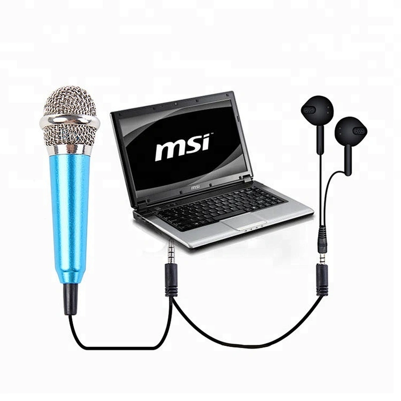3.5mm Wired Mini karaoke Microphone for Cellphone PC Speaker MC6801A