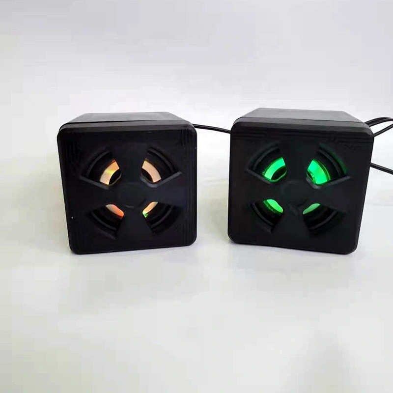 Led aux 3.5mm stereo surround music RGB speakers sound bar for computer 2.0 PC home notebook TV Lighted loudspeakers M01