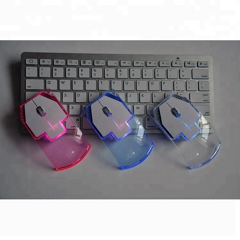 Gift 2.4G Wireless Transparent Mouse LED Glow Promotion WM6807