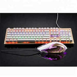 Metal Mechanical USB Wired Gaming Keyboard and Mouse Combo Backlight Teclado Marco MKM6801 RGB