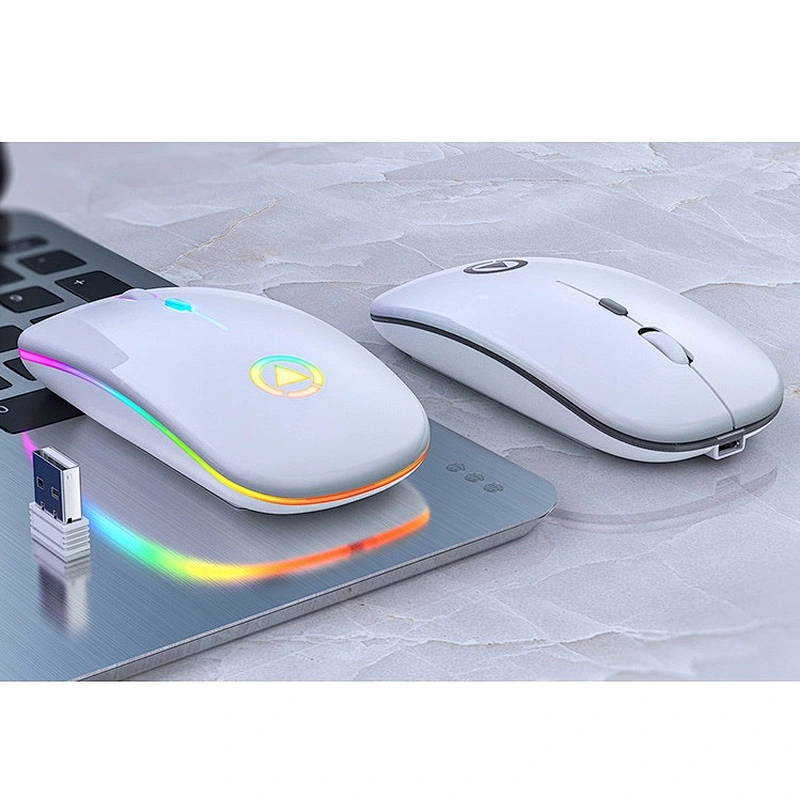 HOT LED Mouse 2.4G Wireless Rechargable Mute 3D Gaing Mouse with Backlit Mouse