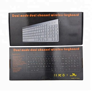 Slim  USB Wire Dual-mode Wireless Blue tooth Keyboard WK6805