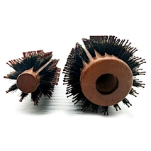 wooden handle round brush