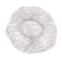 shower cap and shower towels