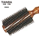 hair brush round wooden
