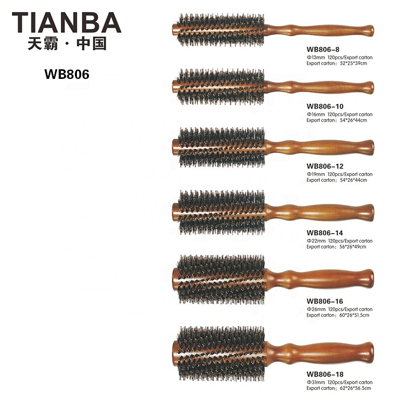 Wooden round brush