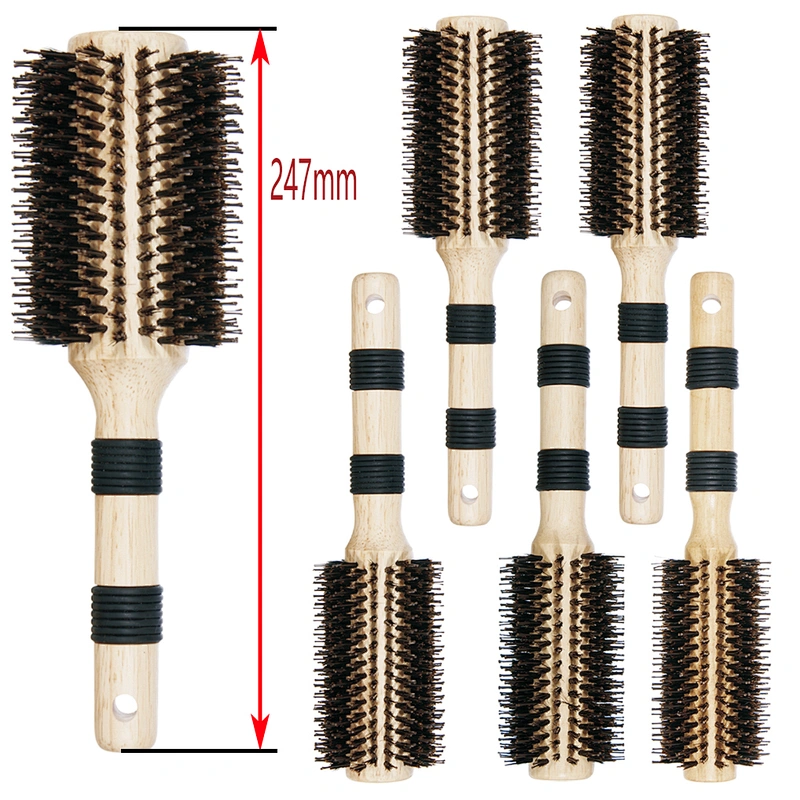 WOODEN ROUND HAIR BRUSH