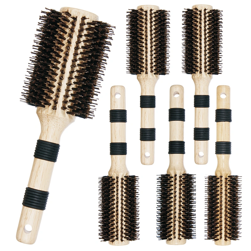 WOODEN ROUND HAIR BRUSH