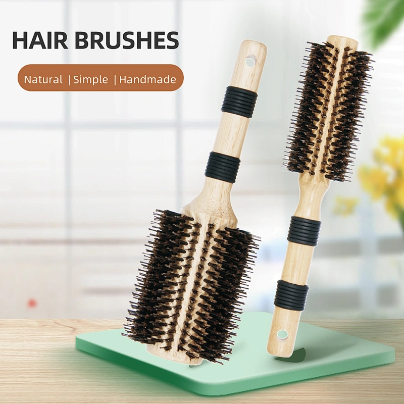 WOODEN ROUND HAIR BRUSH