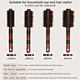 foldable hair brush round