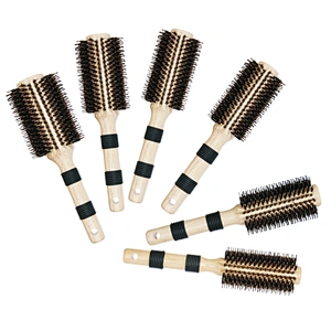 WOODEN ROUND HAIR BRUSH