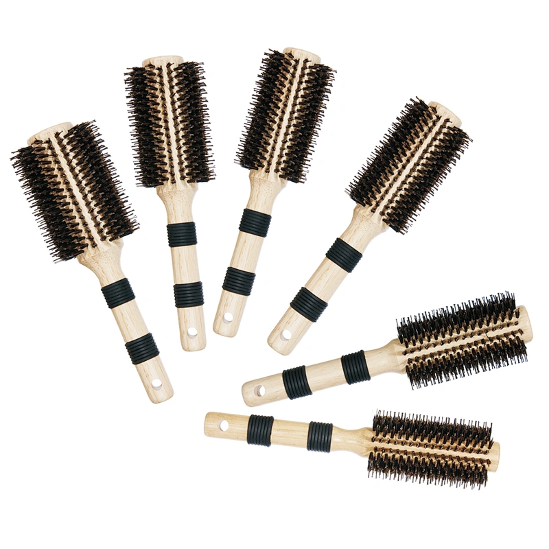 WOODEN ROUND HAIR BRUSH