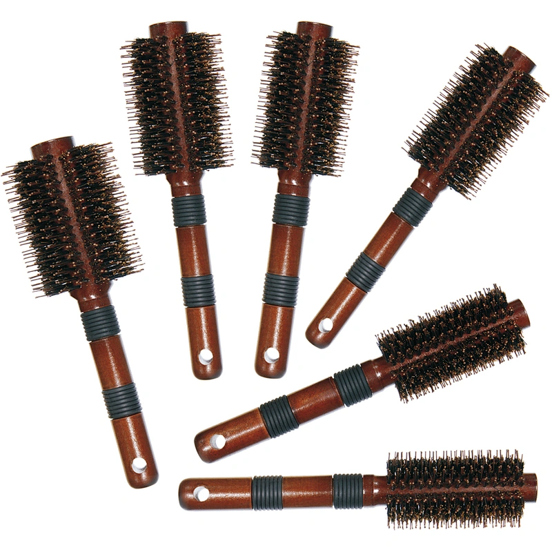 WOODEN ROUND HAIR BRUSH
