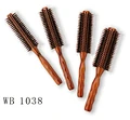 hair brush round wooden