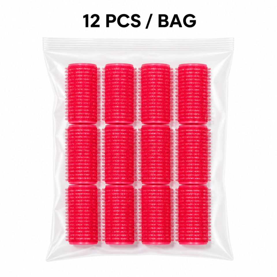PV 47622 self-grip hair rollers packed in a 12-piece bag