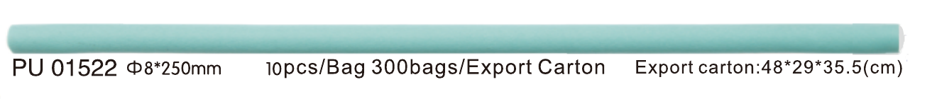 Tianba PU 01522 8 x 250 mm bendable flexi rod hair rollers