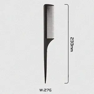 Carbon fiber comb fiber carbon hair comb carbon fiber carbon carbon fiber Rat-Tail Comb Rat Tail Parting Comb Custom Parting Comb