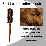 hair brush round wooden