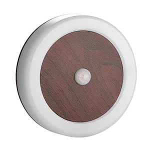 Motion sensor room USB rechargeable wood grain wardrobe night light