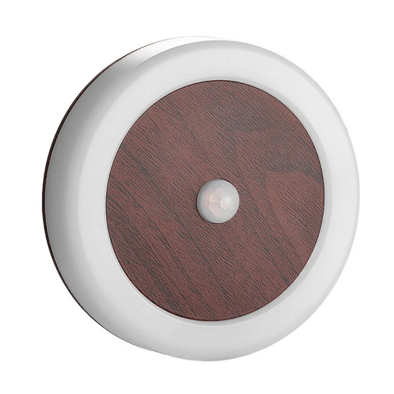 Motion sensor room USB rechargeable wood grain wardrobe night light