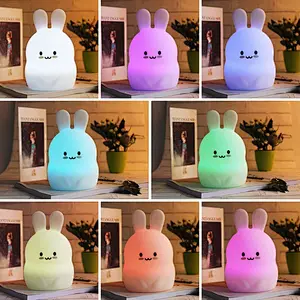 9 color bunny night light