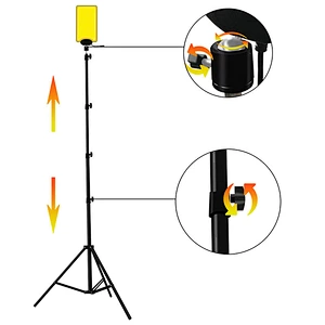 Retractable standing led tripod flood work light
