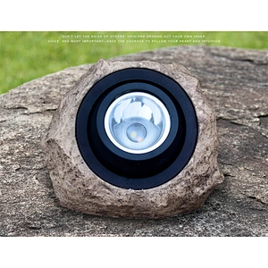 Decorative stone texture pathway yard waterproof solar light