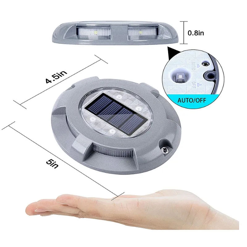 UFO aluminum durable waterproof IP67 outdoor solar sensor light