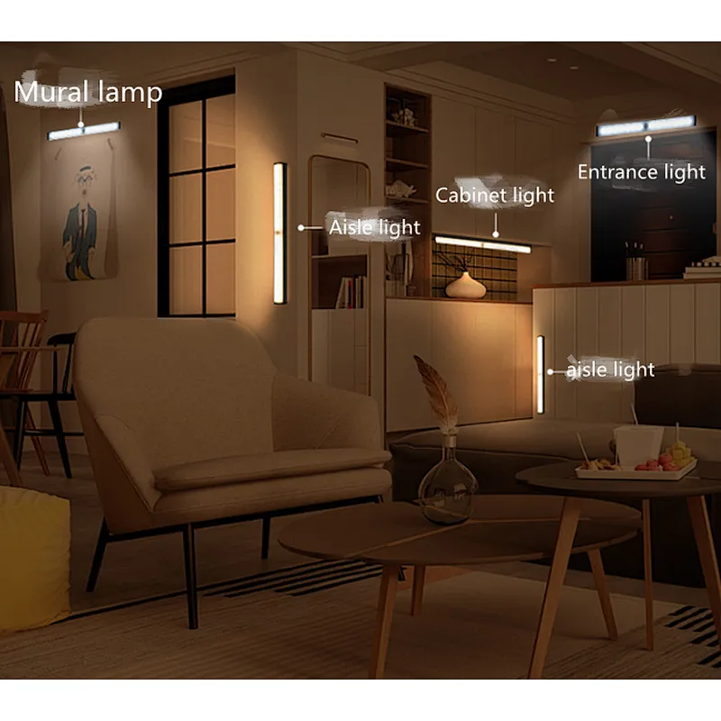 Stick-on motion sensor wireless USB 21cm LED night light