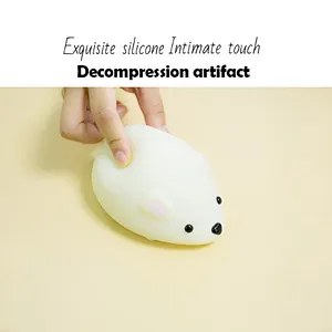 Touch silicone soft light  sleeping mouse night light