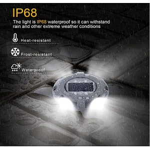 UFO aluminum durable waterproof IP67 outdoor solar sensor light